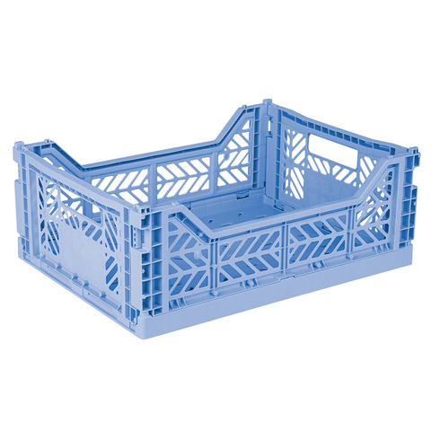 foldable and stackable PP crate in blue