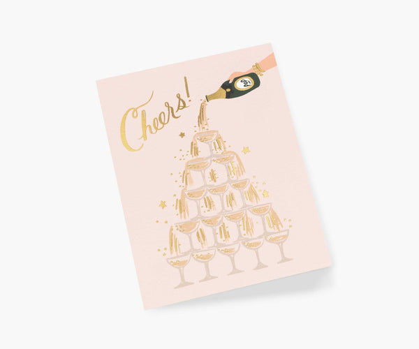 Champagne Tower Cheers Greeting Card