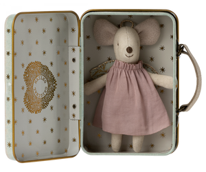 Maileg Angel mouse in suitcase