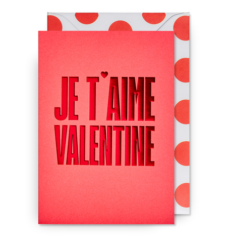 Je T’Aime Valentine Greeting Card