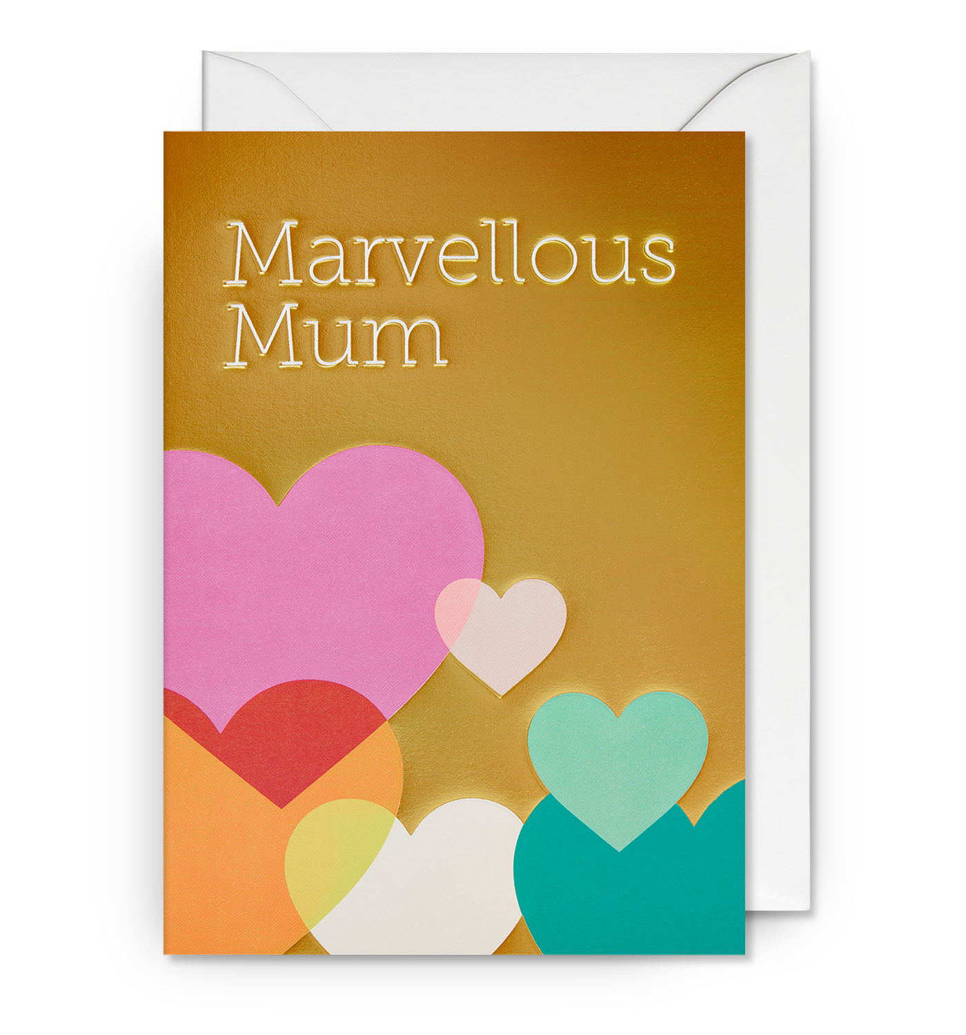 Gold Marvellous Mum Greeting Card