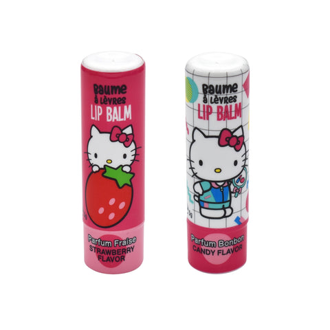 Strawberry flavour lip balm with hello kitty print