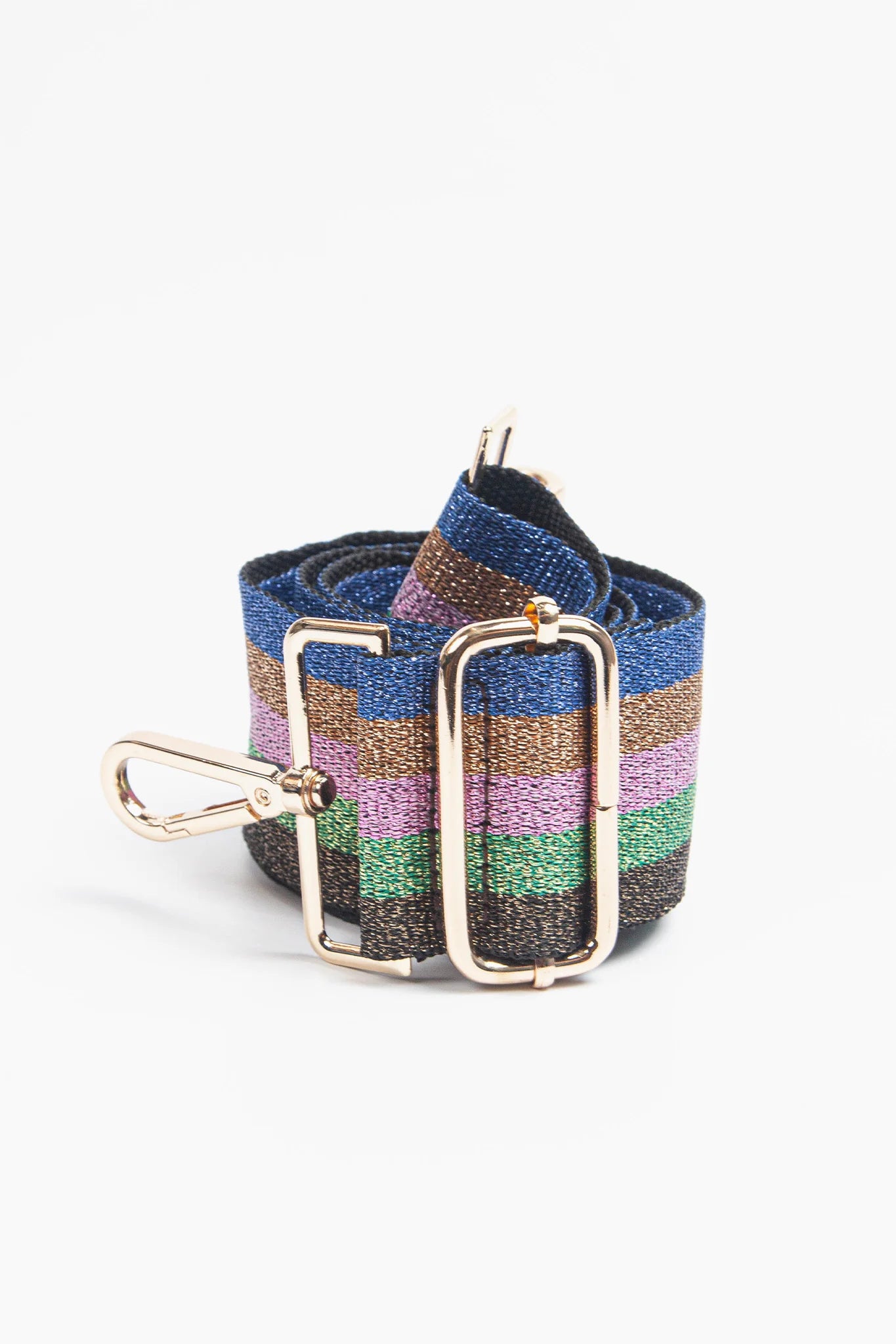 Jewel Lurex Stripe Bag Strap