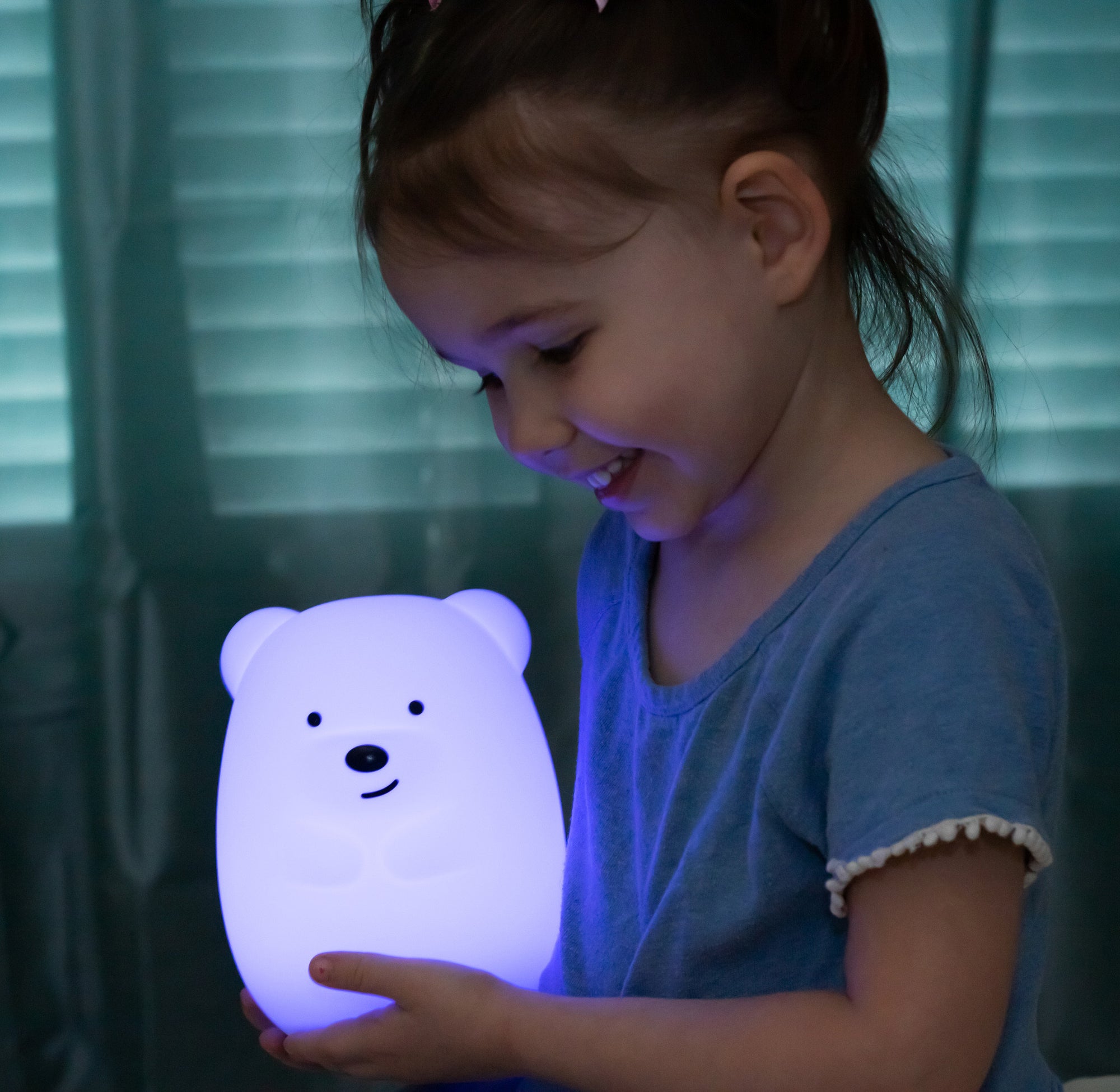 silicone bear colour changing night light 