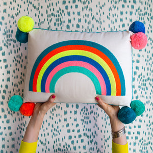 Over The Rainbow Cushion Multicoloured Stripes