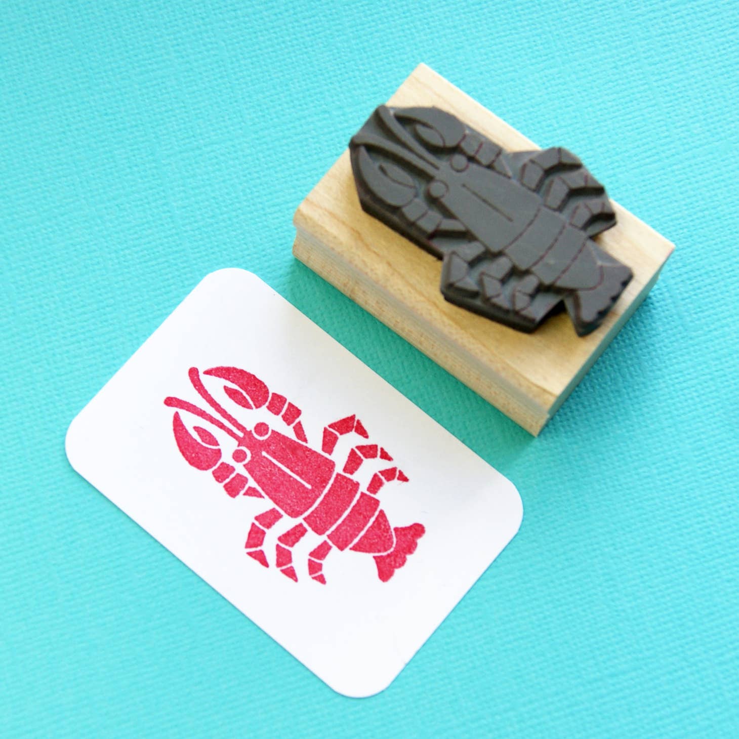 lobster rubber stamp