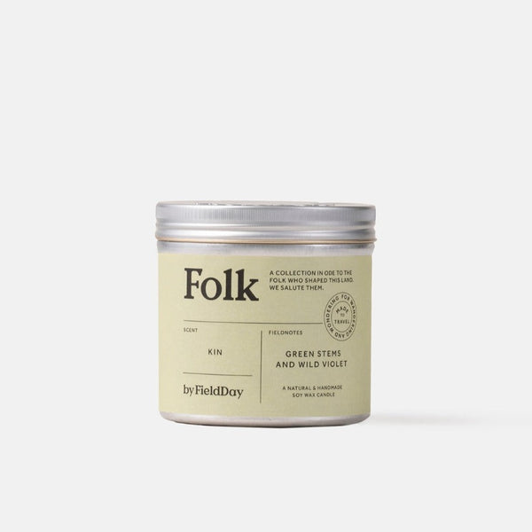 Kin Folk Tin Candle - Grass Stems and Wild Violet