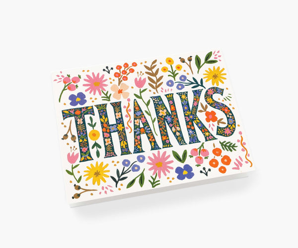 Floral Thanks Greeting Card