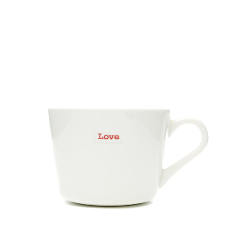 Small Ceramic White Mug - LOVE - 280ml