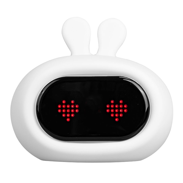 silicone night light bunny alarm clock with funny face lights 