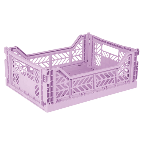Foldable and Stackable PP Crate in Orchid Lilac