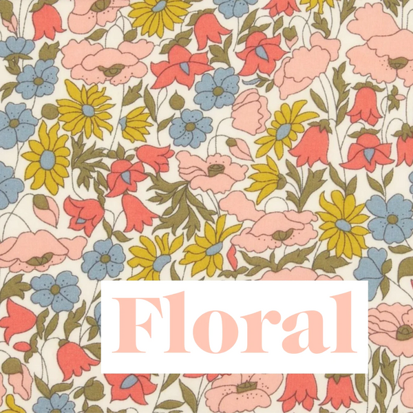 Liberty flower print in pastel colours
